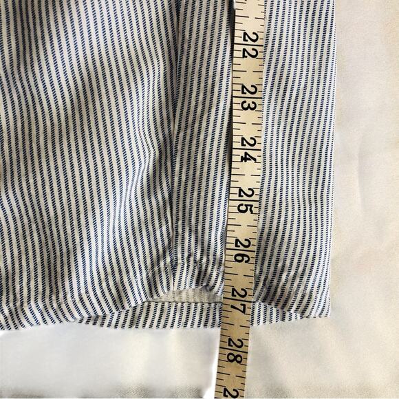 Japna Trendy Blue White Stripe Jumpsuit Dainty Embroidery Wide Leg Palazzo Style - Picture 13 of 16